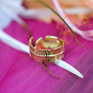 BANANA LEAF RING ⌲ Gold 925