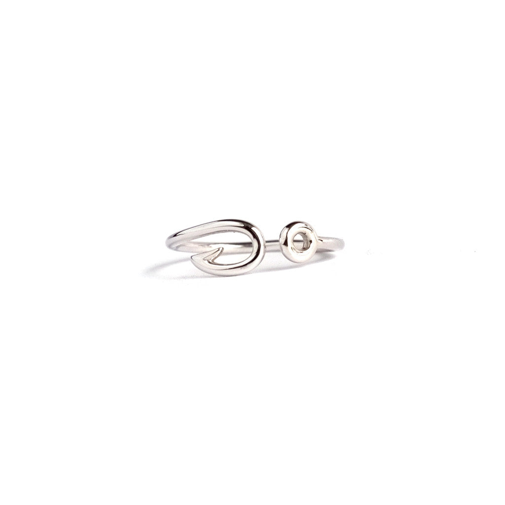 FISH HOOK RING ⫸ Silver - Fonu Jewellery - 1