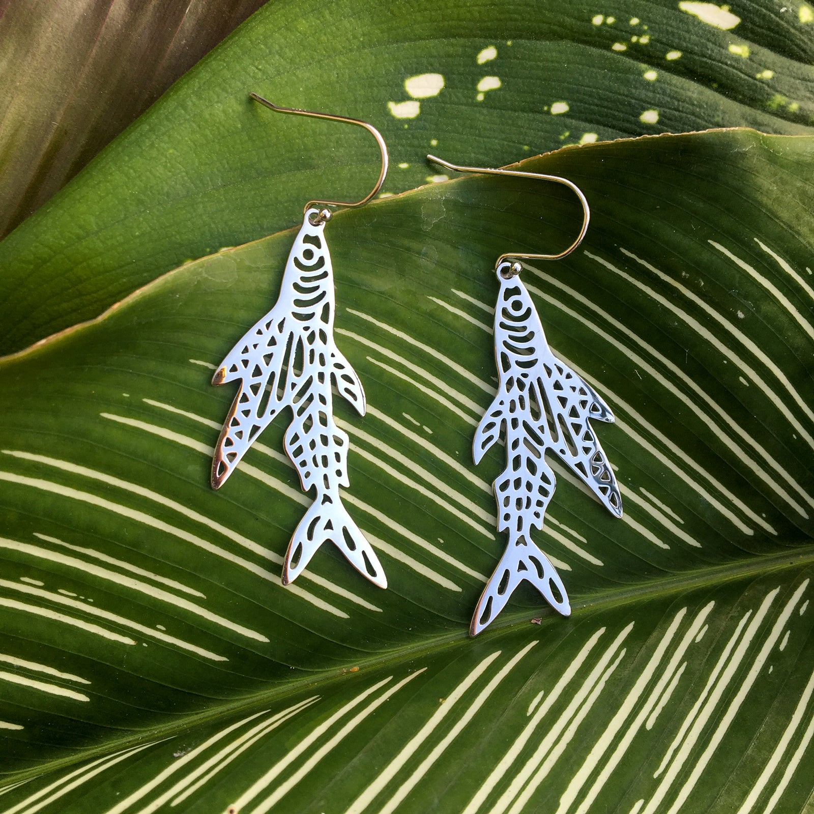 FLYING FISH EARRINGS ⫸ Silver 925