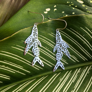 FLYING FISH EARRINGS ⫸ Silver 925